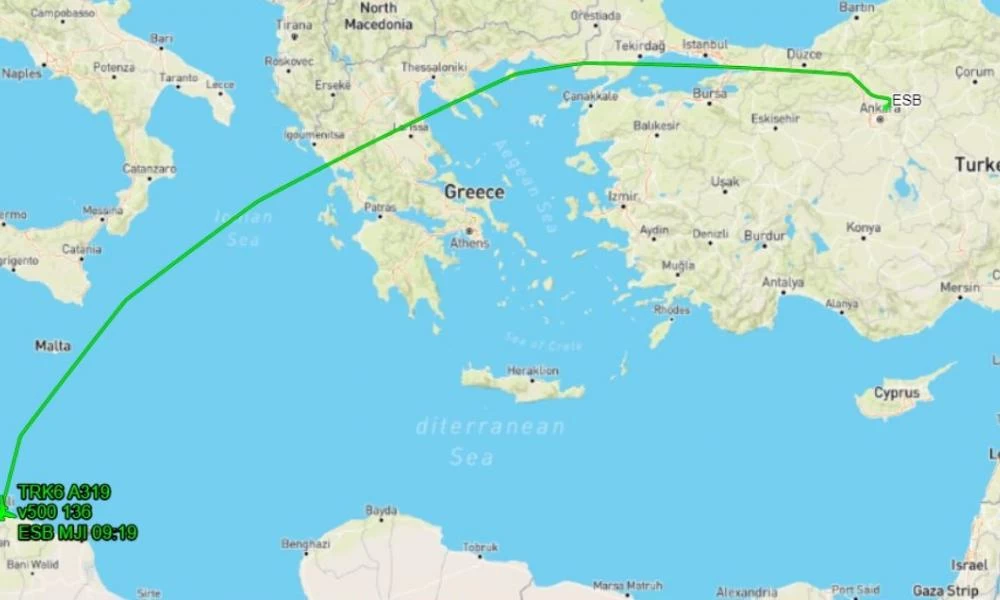 Μέσω Ελλάδας έφτασε στη Λιβύη τουρκικό κυβερνητικό αεροσκάφος